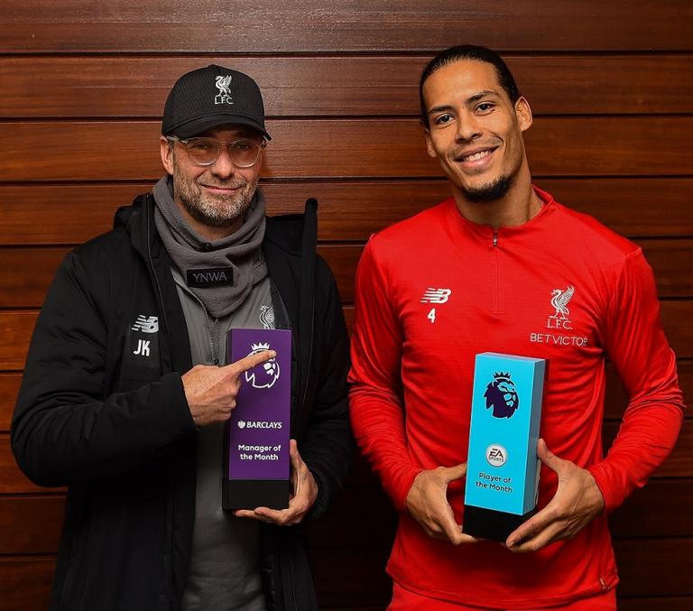 Κέρδισαν βραβεία MVP Δεκεμβρίου οι Κλοπ και Φαν Ντάικ