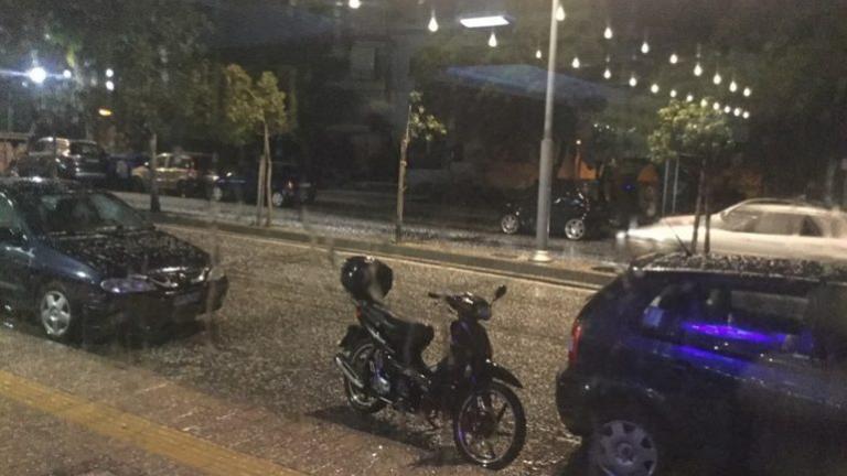 Πρωτόγνωρες εικόνες από ισχυρή χαλαζόπτωση στο Ηράκλειο