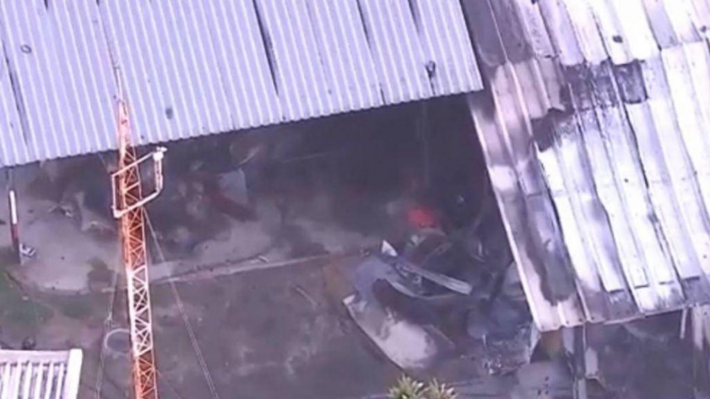 Η στιγμή που ξέσπασε η πυρκαγιά στο προπονητικό της Φλαμένγκο