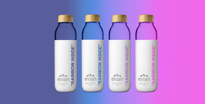 Τα νέα μπουκάλια της Evian είναι γεμάτα με ουράνιο τόξο