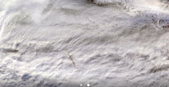 Η στιγμή που ο μετεωρίτης εξερράγη πάνω από την Βερίγγεια Θάλασσα