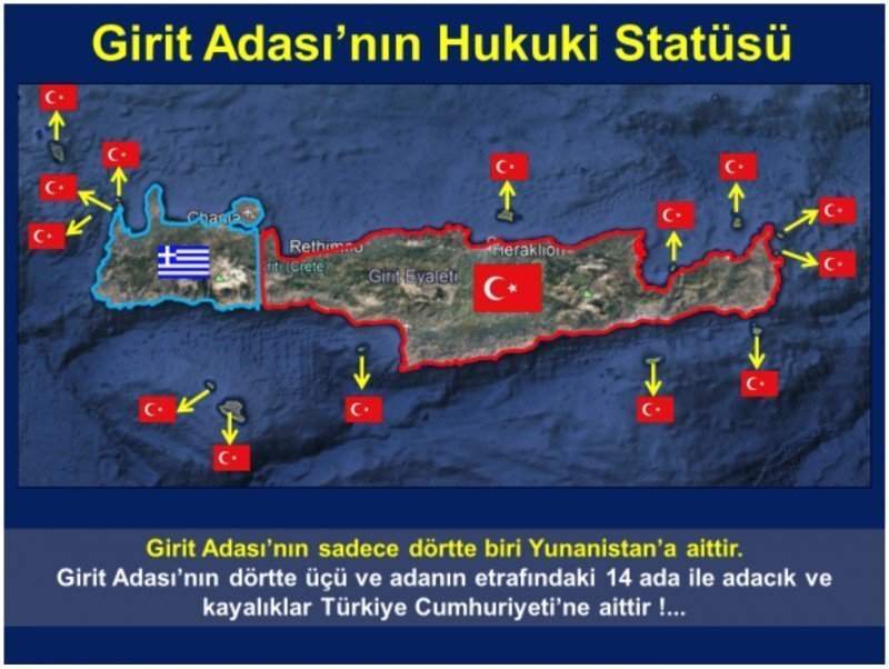 Χάρτης της Αγκυρας δείχνει ότι τα 3/4 της Κρήτης ανήκουν... στην Τουρκία