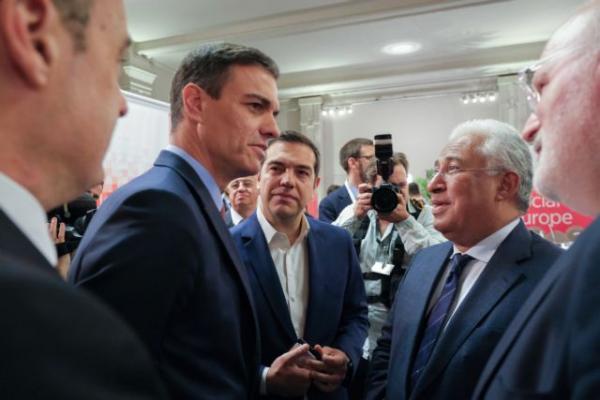 Για κοινό μέτωπο κατά της ακροδεξιάς συζήτησαν Τσίπρας- Σάντσεθ- Κόστα