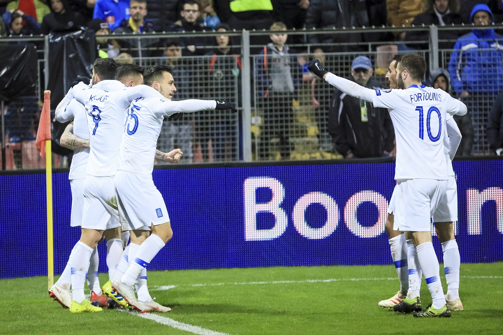 Οι πανηγυρισμοί στα αποδυτήρια της Εθνικής