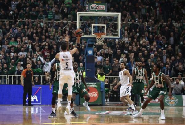 Με ασύλληπτο buzzer beater του Ρούντι η Ρεάλ «ξέρανε» τον ΠΑΟ