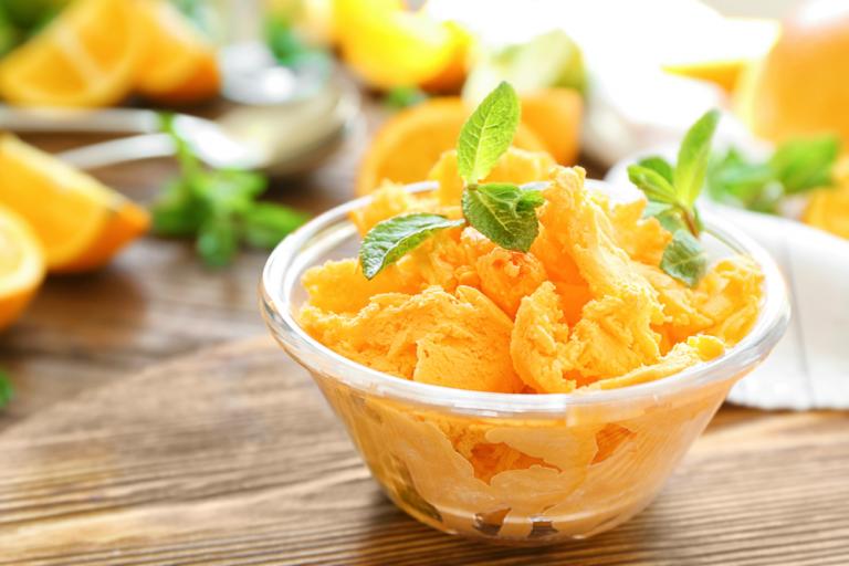 Σορμπέ με λεμόνι και πορτοκάλι