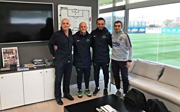 Ο Βαλβέρδε ξενάγησε προπονητές του Παναθηναϊκού στη La Masia