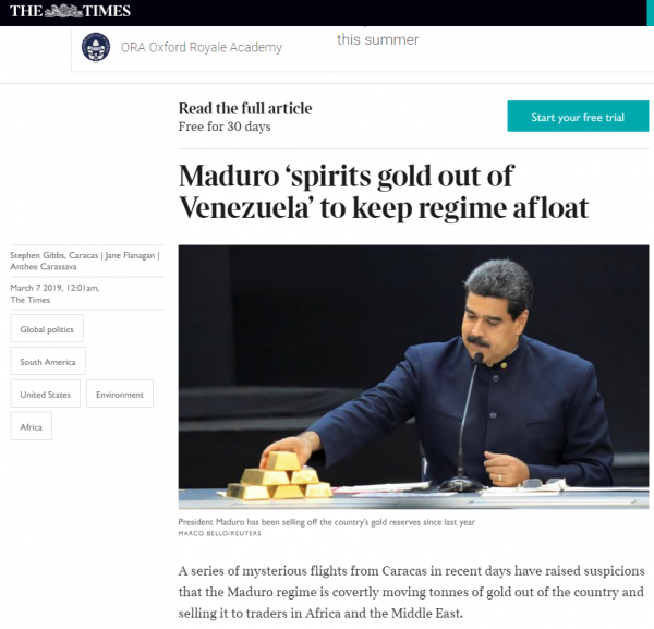 Δημοσίευμα – βόμβα από τους Times για το αεροσκάφος της Βενεζουέλας, αποκαλύπτει τι έκανε στην Ελλάδα
