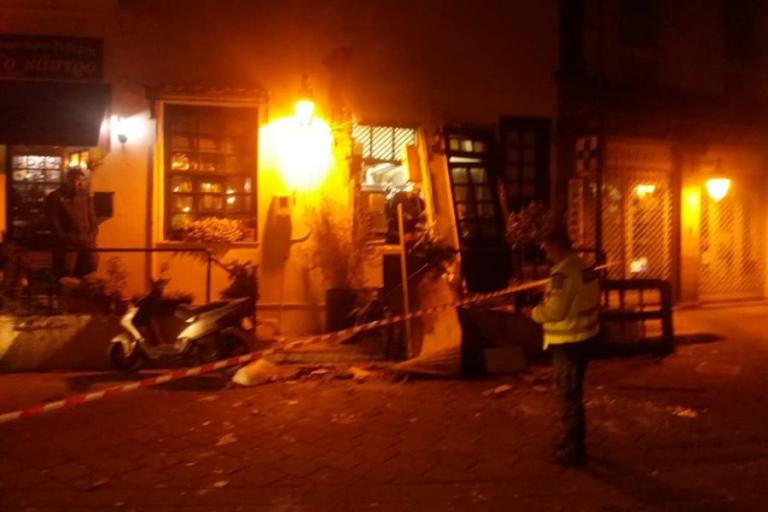 Τραυματίας και μεγάλες ζημιές από έκρηξη φιάλης υγραερίου σε ταβέρνα της Μυτιλήνης