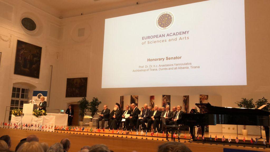 Ο Αλβανίας Αναστάσιος επίτιμος Συγκλητικός της Ευρωπαϊκής Ακαδημίας Επιστημών και Τεχνών