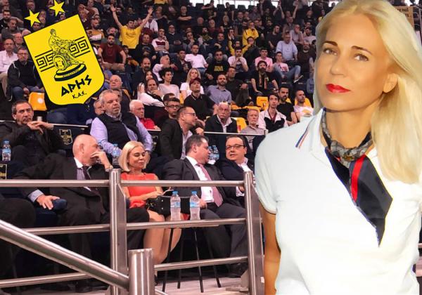 Άρης: Στο Nick Galis Hall η πανίσχυρη επιχειρηματίας Έλενα Αμβροσιάδου