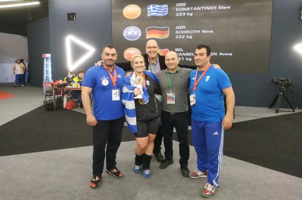 Ευρωπαϊκό Άρσης Βαρών: Σάρωσε τα μετάλλια η Κωνσταντινίδη