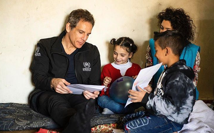 Ο Μπεν Στίλερ στο πλευρό των προσφύγων της Συρίας