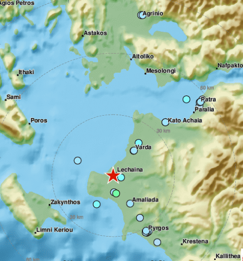 Σεισμός 4,1Ρίχτερ στην Κυλλήνη