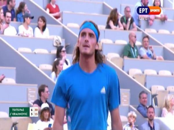 Η… αυτοκριτική του Τσιτσιπά εν ώρα αγώνα : «Τι κάνεις μ@λ@κ@;»