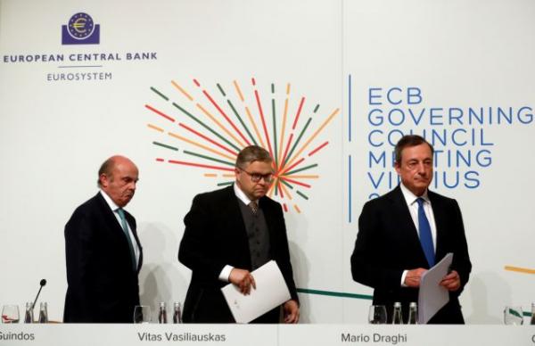 ΕΚΤ : Στα σημερινά επίπεδα τα επιτόκια τουλάχιστον έως το α΄εξάμηνο 2020