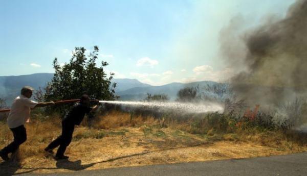 Κατασβέστηκε η φωτιά στις Πλαταιές Βοιωτίας