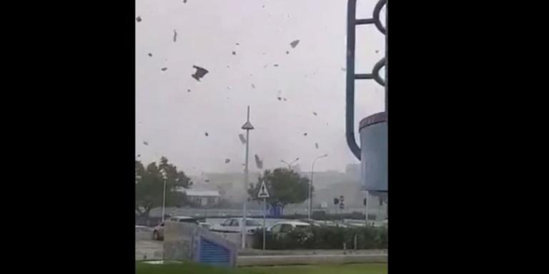 Βίντεο-σοκ τη στιγμή που ο ανεμοστρόβιλος χτυπά τη Λευκωσία