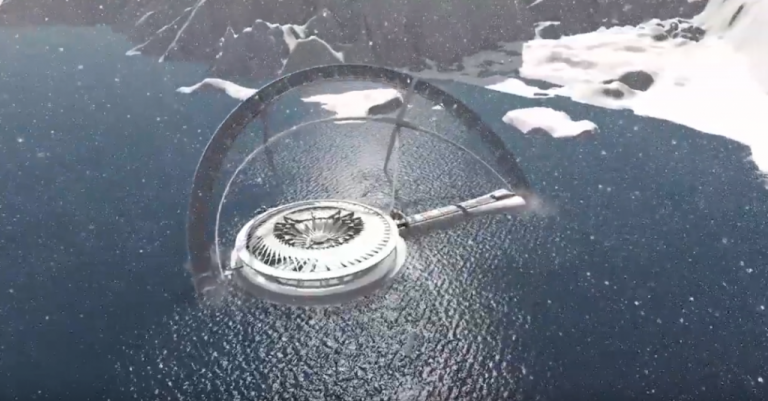 Φουτουριστικός πύργος που αποτρέπει το λιώσιμο των πάγων