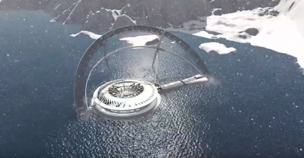 Φουτουριστικός πύργος που αποτρέπει το λιώσιμο των πάγων