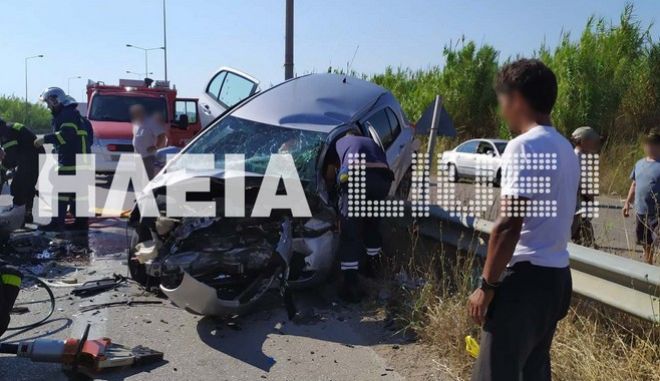 Τραγωδία στον Πύργο: Τροχαίο με νεκρή και τρεις τραυματίες