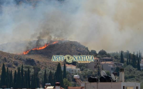 Φωτιά σε Ναύπλιο και Θάσο κοντά σε κατοικημένες περιοχές [Εικόνες]