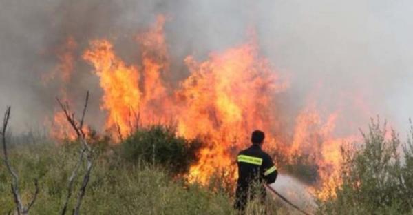 Πυρκαγιά στο Καλαμίτσι Λευκάδας