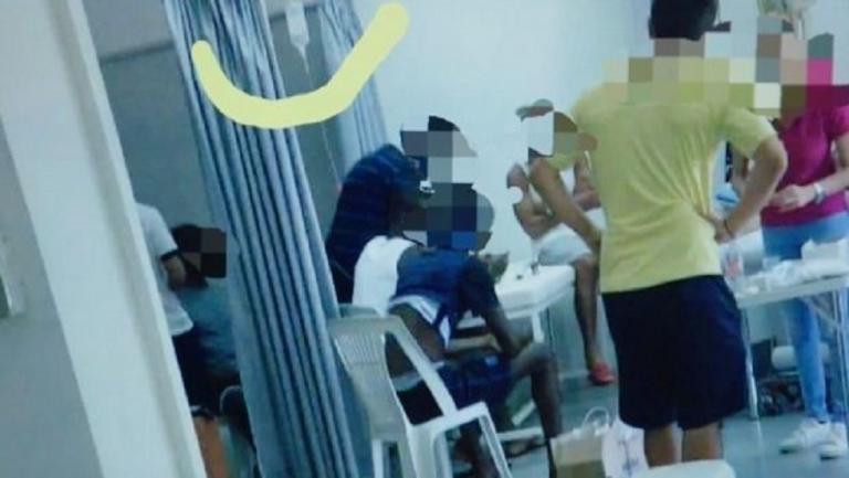 Φωτογραφία-ντοκουμέντο με χρήση ενδοφλέβιας σε αποδυτήρια στην Κύπρο