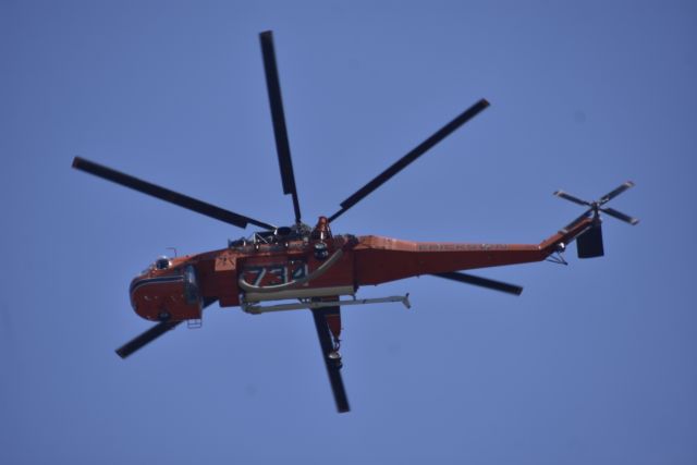 Φωτιά σε δύσβατο σημείο στη Μεγαλόπολη