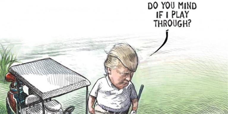 Σκιτσογράφος καταγγέλλει απόλυση για σκίτσο με τον Τραμπ δίπλα στους νεκρούς από το Ελ Σαλβαδόρ