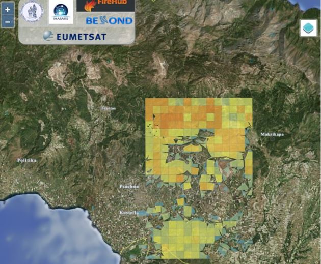 Εύβοια: Το δορυφορικό προφίλ της ανεξέλεγκτης πυρκαγιάς