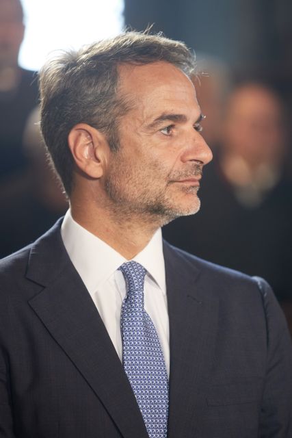 Στιγμές χαλάρωσης για τον Κυριάκο Μητσοτάκη