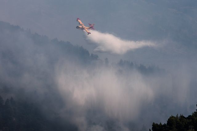 Πύρινος εφιάλτης στην Εύβοια: Ηρωικές προσπάθειες πιλότων και πυροσβεστών στην χαράδρα της Πλατάνας