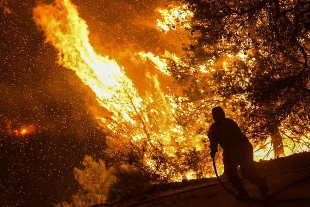 Φωτιά στην Εύβοια: Καρέ - καρέ η ολονύχτια «μάχη»
