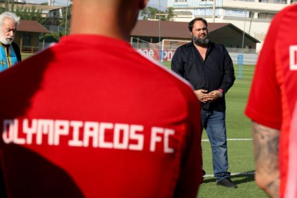 Αγιασμός στον Ολυμπιακό παρουσία Βαγγέλη Μαρινάκη