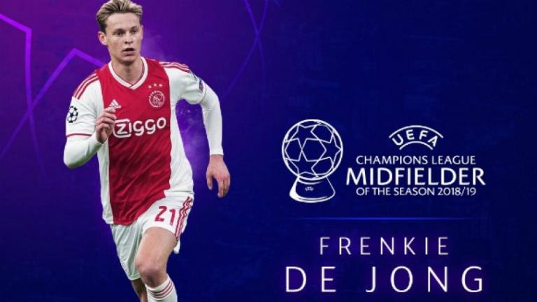 UEFA : O Ντε Γιονγκ καλύτερος μέσος του Champions League