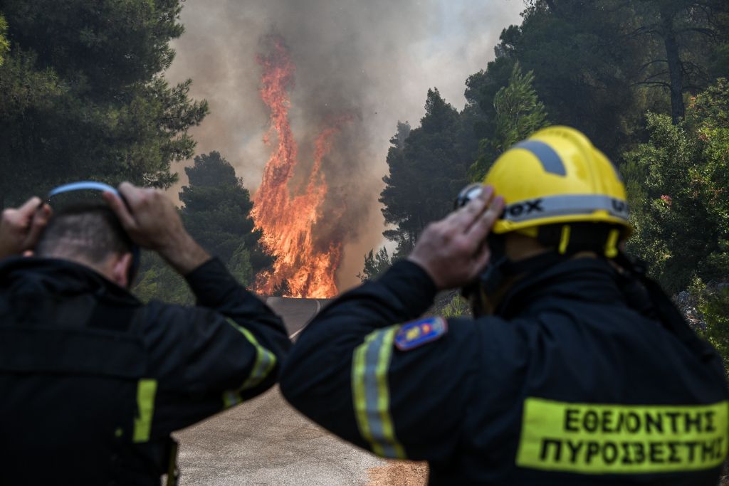 Πύρινη κόλαση στην Εύβοια: Μάχη για την ανάσχεση της φωτιάς σε Πλατάνα και Κοκκάλα - Ανησυχία για τις αναζωπυρώσεις