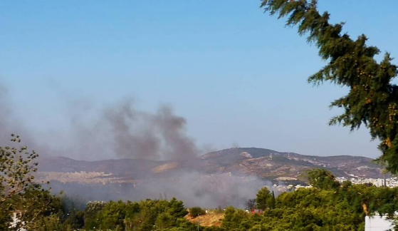 Πυρκαγιά στη Λυκόβρυση κοντά στην Ε.Ο Αθηνών - Λαμίας