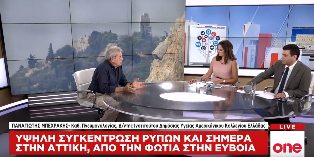 Π. Μπεχράκης στο One Channel: Επικίνδυνη η κλιματική αλλαγή για τη δημόσια Υγεία