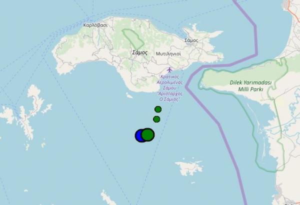 Σεισμός τώρα: Δεύτερη σεισμική δόνηση 4,4 Ρίχτερ στη Σάμο