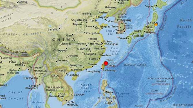 Σεισμός 6 Ρίχτερ χτύπησε την ανατολική Ταϊβάν
