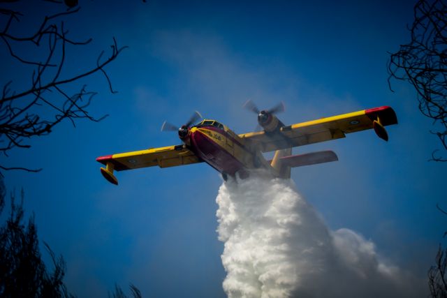 Ανεξέλεγκτη η πυρκαγιά στη Θήβα – Ενισχύονται οι δυνάμεις της Πυροσβεστικής