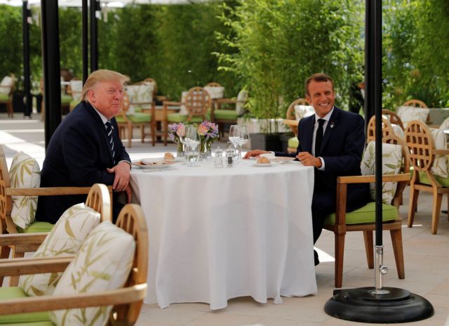 Γεύμα εργασίας για Τραμπ και Μακρόν ενόψει της συνόδου των G7