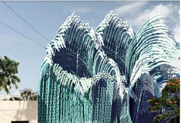 «Νέο κύμα» στην πρόσοψη καλλιτεχνικού σχολείου στο Μεξικό