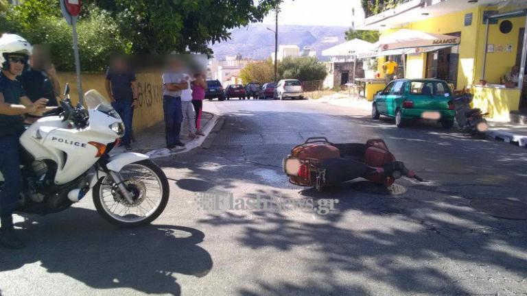 Τροχαίο στα Χανιά: Βίντεο δείχνει καρέ καρέ η σύγκρουση αυτοκινήτου με μηχανάκι