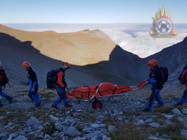 Βίντεο από την ανάσυρση του άτυχου ορειβάτη στον Ολυμπο