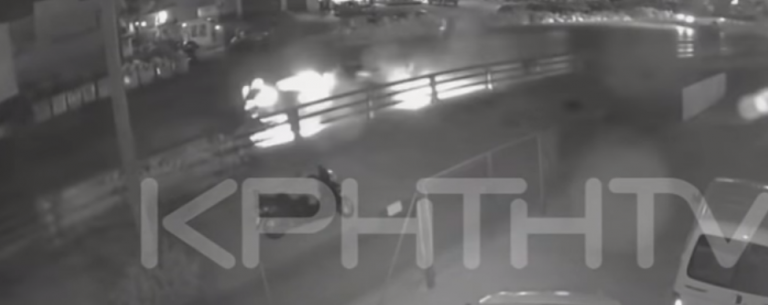 Βίντεο: Καρέ-καρέ το σοκαριστικό τροχαίο με δικυκλιστή στην Κρήτη