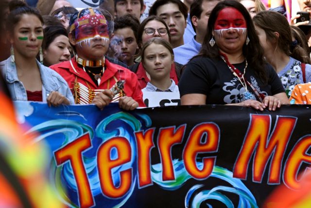 Γκρέτα Τούνμπεργκ : Λαοθάλασσα στην συγκέντρωσή της στο Μόντρεαλ