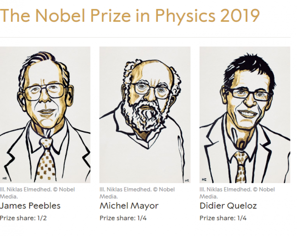 Νόμπελ Φυσικής 2019 : Σε τρεις επιστήμονες για τις ανακαλύψεις τους στην κοσμολογία