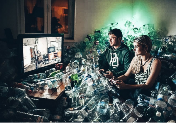 Πλαστικά απορρίμματα από ωκεανούς για το μπουκάλι αναψυκτικών